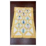 vintage hand-quilted "Overall Sam" baby quilt