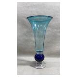 Vintage TRI BLUE AQUA COLORS  Studio Art Glass