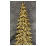 Northlight Metallic Gold Glittered Woodland Tree