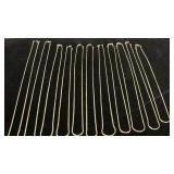 11 Different Sized Silver-Plated Stringing Chains