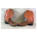 Orange pair of Justin Roper cowboy boots