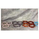 Assorted Crystal Stone Bracelets. Rose Quartz,