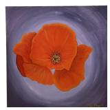 C Seather Flower oil painting on CANAVS