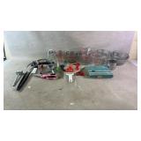 Glass Measure Cups, FIRE KING, Scissors, Bottle