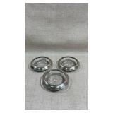 Set of 3 sterling silver rim frank m. Whiting &