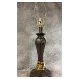 Large Bronze-colored Side Table Lamp Base