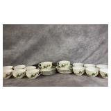 Vintage Kent China Tea Cups & Saucers. 'Bali Hai'
