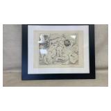 Black-Framed Artwork Print in frame