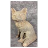 Outdoor Decorative Small Grey Concrete Fox Statue