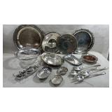 Collection of Vtg silver plate dishes
