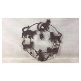 Vintage cat wind chime rustic