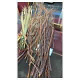Natural Curly Willow Branch Bundle, Palm Strips