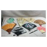 Collection of Vtg/antique hand fans