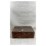 vintage Bud Linsley's wooden gift chest from