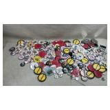 large collection of assorted vintage pinback