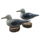 (2) ROBERT MAXWELL STONEWARE SEAGULL SCULPTURES