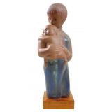NOEL OSHEROFF "MOTHER & CHILD" CERAMIC SCULPTURE