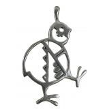 DENNIS RAMONE STERLING NAVAJO QUAIL BROOCH