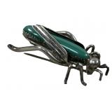 THOMAS YAZZIE MALACHITE & STERLING BEATLE BROOCH