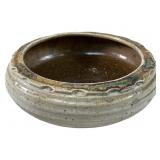 MARKED ANTIQUE GLAZED JAPANESE POTTERY BOWL