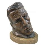 D. WRIGHT BRONZE BUST OF A MAN
