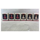 (6) 1900s Hallmark Keepsake Holiday Barbie