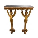 Neoclassical Ormolu Guilt Gold Cherub Console