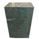 Green Italian Marble Pedestal w White Veining