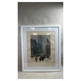 Vtg framed art print titled "Washington