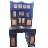 Japanese English Ornate Highly Carved Desk