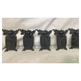 5 Wrought Iron Shield Metal Wall Plaques