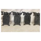 4 Wrought Iron Shield Metal Wall Plaques