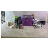 Fabric Tote with Kitchen Utensils-Cheese Grater