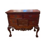 Chippendale Lowboy Cabinet mahogany solid wood