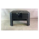 black Rubbermaid Roughneck step stool tool box
