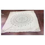 white and grey mandala throw blanket