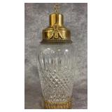 Vtg. 1950s Clear Cut Lead Crystal Cocktail Shaker