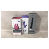 Three Unused Personal Massagers in Boxes