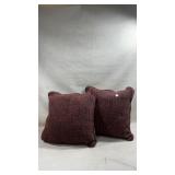 red and blue Hepburn Tweed textured fabric throw