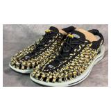 Keen Uneek Woven Cord Sandals. Black, White, &