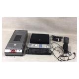 Portable tv, cassette player, remotes and more
