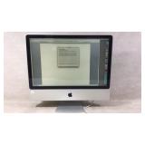 Apple iMac plugged in and powered on