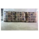 (3) patio furniture throw pillows