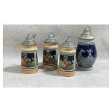 Group of vtg West German ceramic beer stein