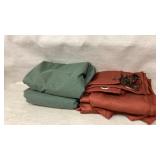 2 Sets Blackout Curtains, Metal Shower Rings