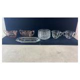 Silver City Glass Creamer and Sugar Bowel with