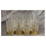 Vintage 1950ï¿½s Cut Lead Crystal & Gold-plated