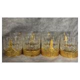 Vintage 1950ï¿½s Cut Lead Crystal & Gold-plated