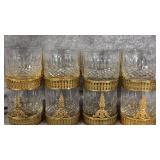 Vintage 1950ï¿½s Cut Lead Crystal & Gold-plated