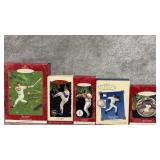 Vintage Hallmark Keepsake Baseball Ornaments